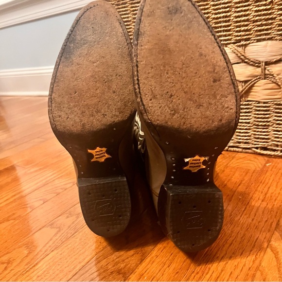 Men’s Tony Lama Western Cowboy Boots Color Moss Two-Toned Size 8D (regular) - Picture 9 of 14